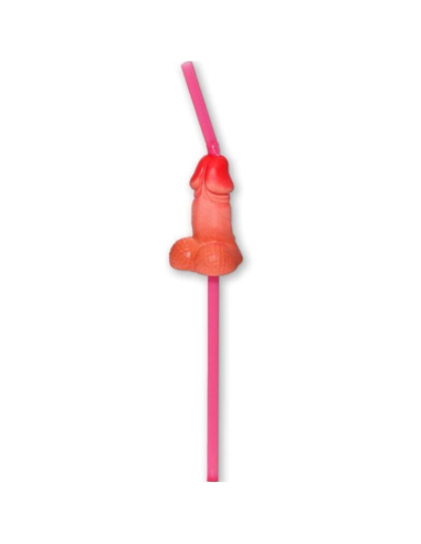 Diablo Picante - 5 Pajitas Pene Grande Naturales para Fiestas Divertidas