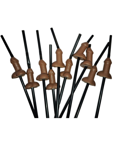 Diablo Picante: 10 Pajitas Pene Negro Divertidas para Fiestas y Celebraciones