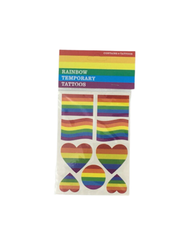 PRIDE - Tatuajes Bandera LGBT | Diablo Picante - Artículos Divertidos para Celebraciones