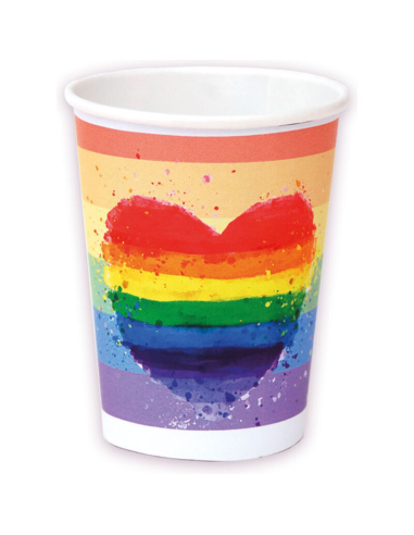 PRIDE - Set de 8 Vasos Desechables con Bandera LGBT | Diablo Picante