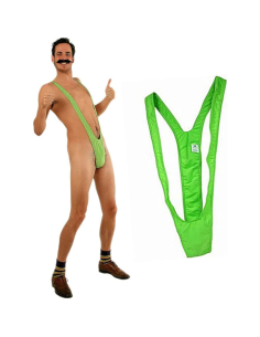 DIABLO PICANTE - Trikini Hombre Verde para Despedidas de Soltero y Fiestas Divertidas