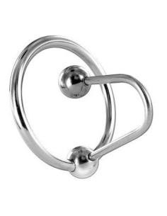 METAL HARD - Anilla de Glande con Plug de Uretra en Acero Inoxidable de Alta Calidad
