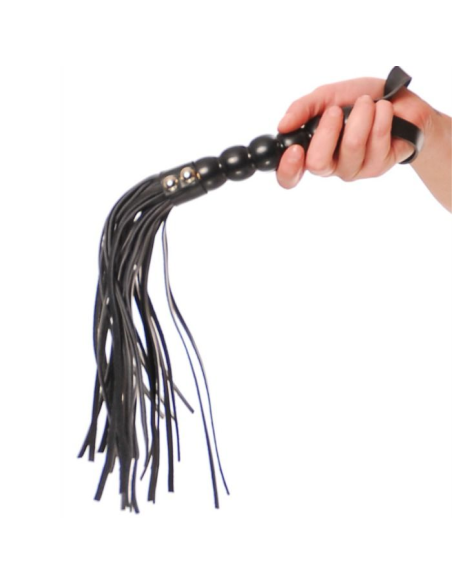 Fetish Fantasy Series: Látigo Mango Acanalado Cat-O-Nine Tails – 52 cm de Placer y Estilo