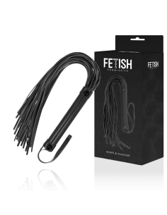 FETISH SUBMISSIVE - Látigo de Cuero Vegano para Juegos Fetichistas y BDSM