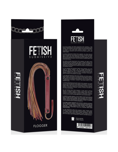 Fetish Submissive Dark Room - Látigo de Cuero Vegano para Juegos BDSM