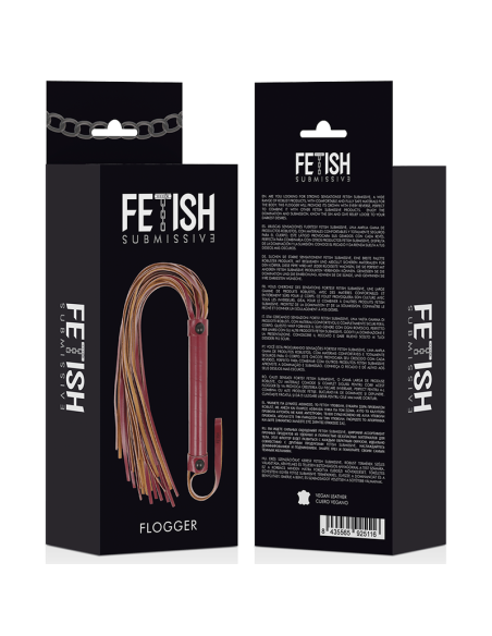 Fetish Submissive Dark Room - Látigo de Cuero Vegano para Juegos BDSM