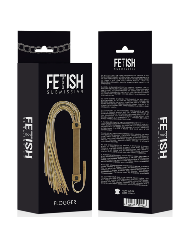 FETISH SUBMISSIVE ORIGEN - Látigo de Cuero Vegano para Juegos BDSM y Fetichistas
