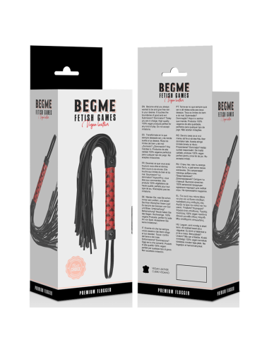 BEGME - Red Edition Látigo de Cuero Vegano: Placer y Dominación para Principiantes y Avanzados