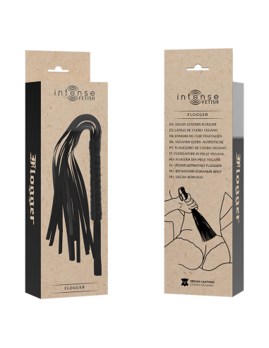 INTENSE - Látigo de Cuero Vegano para Exploración Sensual y Juegos de Poder