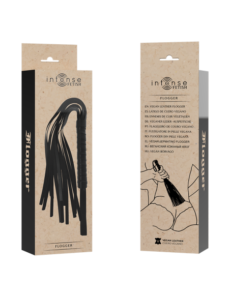 INTENSE - Látigo de Cuero Vegano para Exploración Sensual y Juegos de Poder