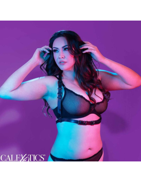 CALEXOTICS EUPHORIA Arnés Halter Plus Talla Grande Negro - Placer y Estilo Elegante