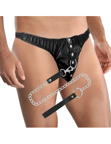DARKNESS - Tanga de Sumisión con Cadena Metal | Comfortable y Resistente para Juegos Fetish y BDSM