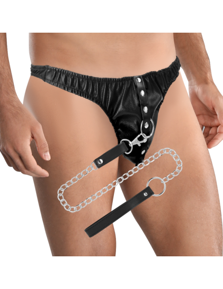 DARKNESS - Tanga de Sumisión con Cadena Metal | Comfortable y Resistente para Juegos Fetish y BDSM