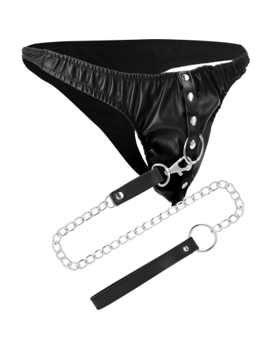 DARKNESS - Tanga de Sumisión con Cadena Metal | Comfortable y Resistente para Juegos Fetish y BDSM
