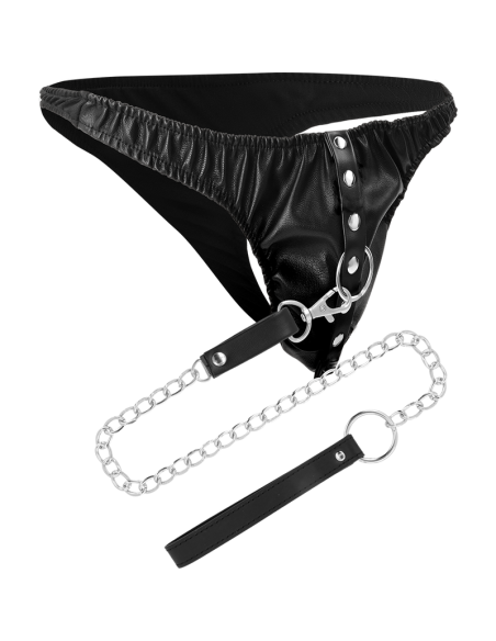 DARKNESS - Tanga de Sumisión con Cadena Metal | Comfortable y Resistente para Juegos Fetish y BDSM
