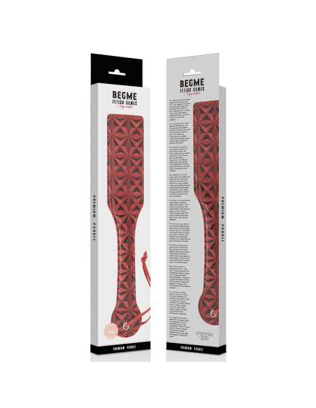 BEGME - Red Edition Pala Leather Vegano | Mordaza BDSM de Alta Calidad para Juegos Fetichistas