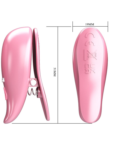 PRETTY LOVE - LEAF Pinzas Vibratorias Para Pezones Rosa | SexPlace.MX
