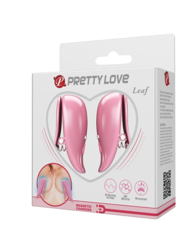 PRETTY LOVE - LEAF Pinzas Vibratorias Para Pezones Rosa | SexPlace.MX