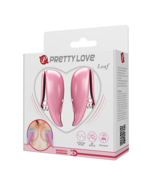 PRETTY LOVE - LEAF Pinzas Vibratorias Para Pezones Rosa | SexPlace.MX