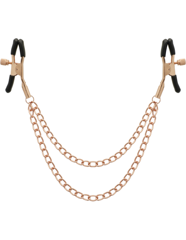 Pinzas para Pezones BEGME - Black Edition con Cadena | Accesorios BDSM de Acero Inoxidable sin Niquel