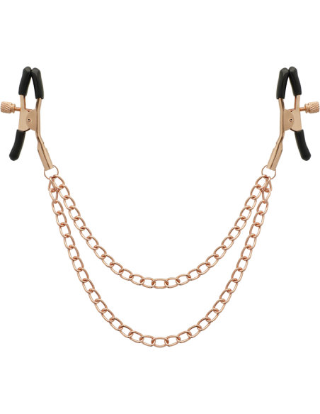 Pinzas para Pezones BEGME - Black Edition con Cadena | Accesorios BDSM de Acero Inoxidable sin Niquel