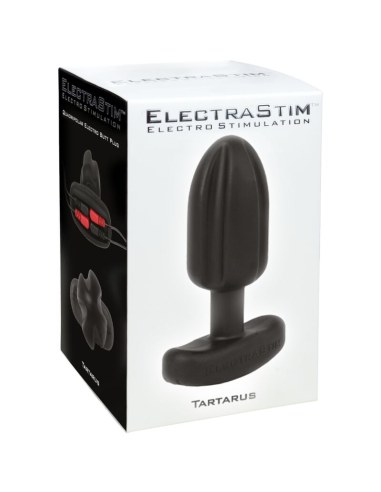 ElectraStim Tartarus Plug Anal Cuadripolar de Silicona Negra - Sensaciones Eléctricas Intensas y Innovadoras