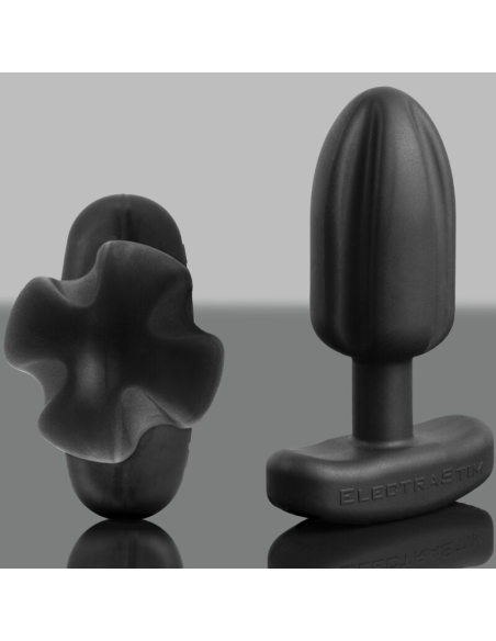 ElectraStim Tartarus Plug Anal Cuadripolar de Silicona Negra - Sensaciones Eléctricas Intensas y Innovadoras