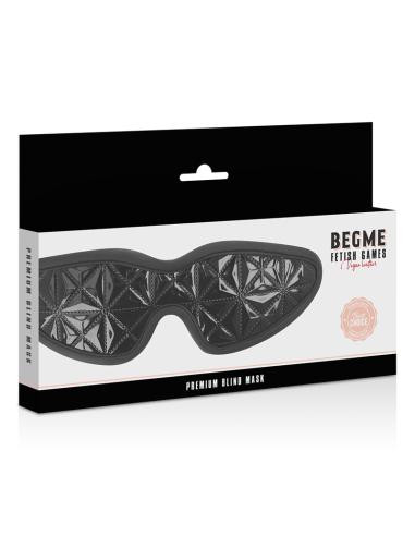 BEGME - Black Edition Antifaz Elástico con Forro de Neopreno para Juegos BDSM