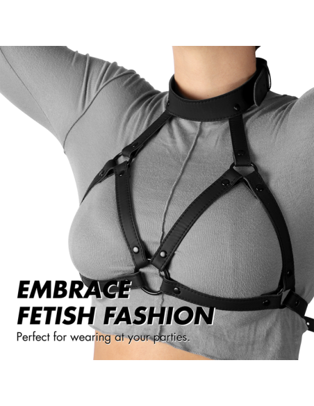 Fetish Submissive - Arnés Ajustable para Pecho y Cuello | Estilo y Confort en BDSM