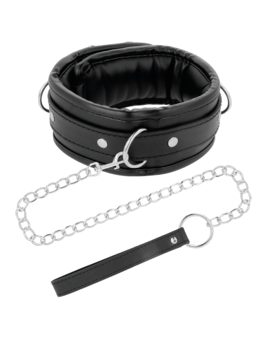 DARKNESS - Collar con Cadena Soft Leather | SexPlace.MX