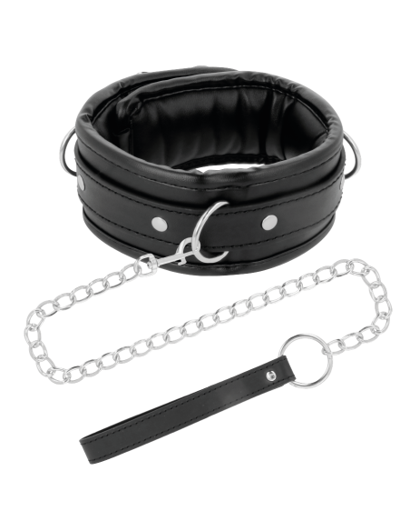 DARKNESS - Collar con Cadena Soft Leather | SexPlace.MX