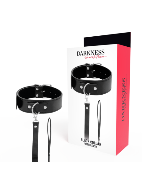 DARKNESS - Collar De Postura Con Cadena Leather | SexPlace.MX
