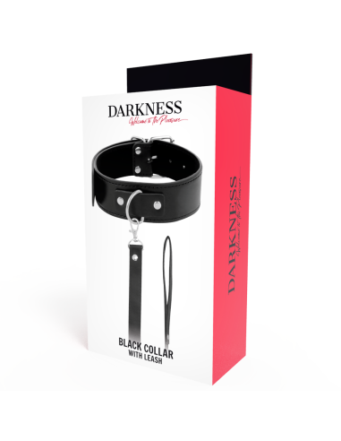 DARKNESS - Collar De Postura Con Cadena Leather | SexPlace.MX