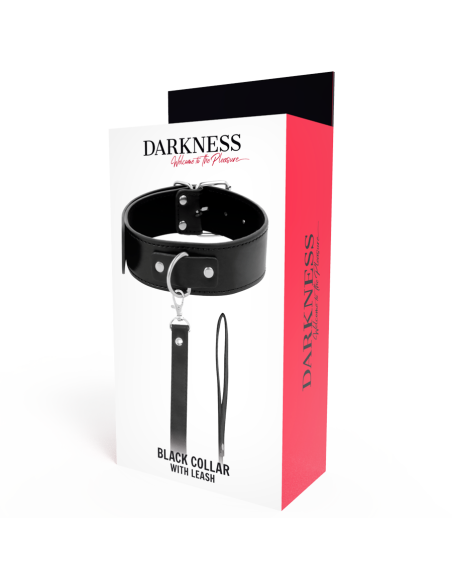 DARKNESS - Collar De Postura Con Cadena Leather | SexPlace.MX