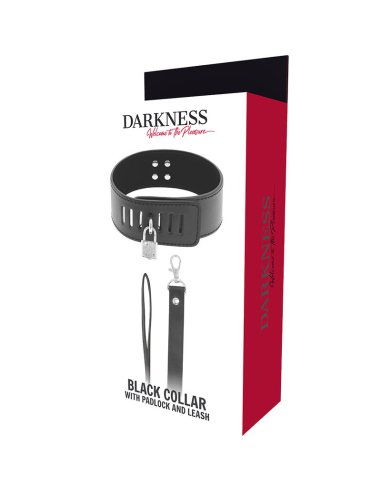 DARKNESS - Collar BDSM con Candado Negro: Control, Comodidad y Estilo Fetish