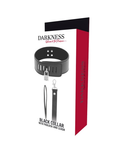 DARKNESS - Collar BDSM con Candado Negro: Control, Comodidad y Estilo Fetish