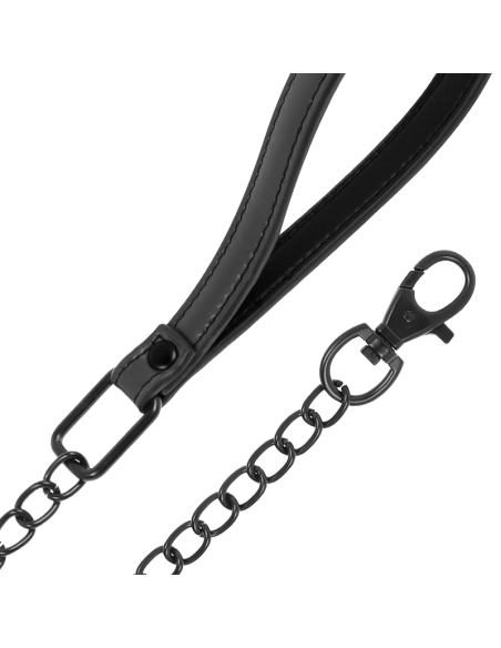 FETISH SUBMISSIVE - Collar con Cadena de Neopreno, 100% Libre de Níquel para BDSM