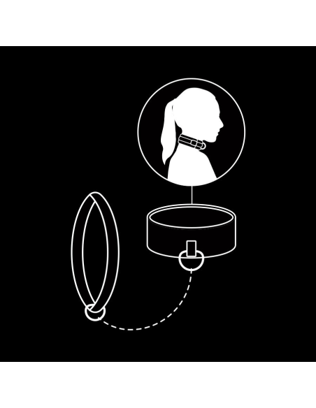 FETISH SUBMISSIVE - Collar con Cadena de Neopreno, 100% Libre de Níquel para BDSM