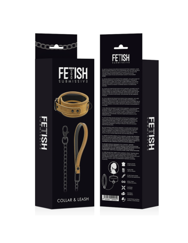 FETISH SUBMISSIVE ORIGEN - Collar con Cadena y Forro | SexPlace.MX