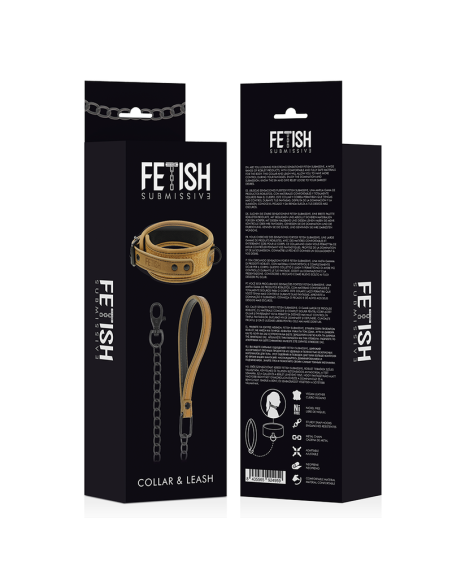 FETISH SUBMISSIVE ORIGEN - Collar con Cadena y Forro | SexPlace.MX