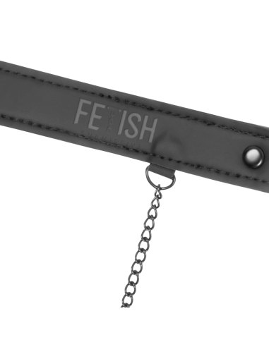 FETISH SUBMISSIVE - Anilla Mordaza con Pinzas para Pezones | Juguete BDSM Ajustable de Cuero Vegano