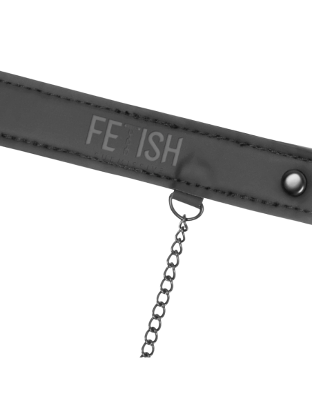 FETISH SUBMISSIVE - Anilla Mordaza con Pinzas para Pezones | Juguete BDSM Ajustable de Cuero Vegano