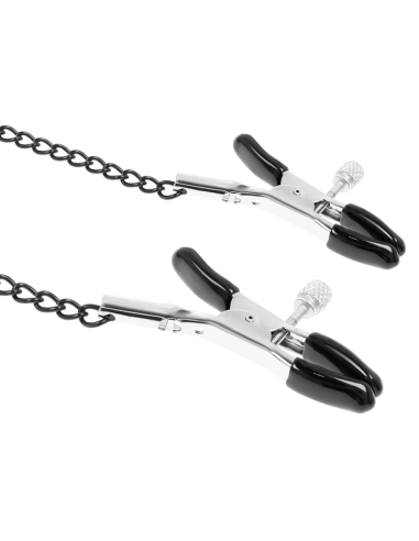 FETISH SUBMISSIVE - Anilla Mordaza con Pinzas para Pezones | Juguete BDSM Ajustable de Cuero Vegano