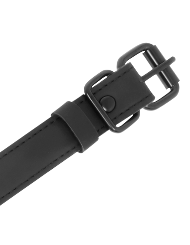 FETISH SUBMISSIVE - Anilla Mordaza con Pinzas para Pezones | Juguete BDSM Ajustable de Cuero Vegano