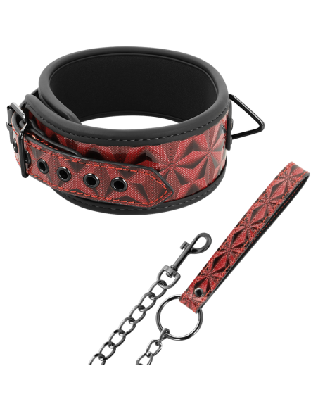 BEGME Red Edition: Collar de Cuero Vegano con Neopreno para BDSM - Control y Placer 100% Seguro