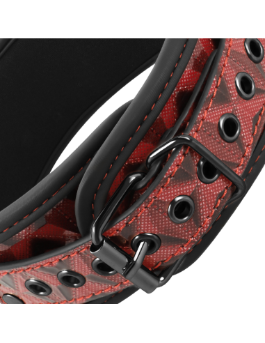 BEGME Red Edition: Collar de Cuero Vegano con Neopreno para BDSM - Control y Placer 100% Seguro
