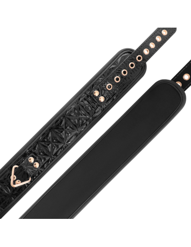 BEGME - BLACK EDITION: Collar de Cuero Vegano con Neopreno para BDSM y Fantasías Eróticas