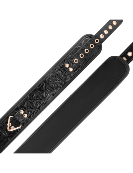 BEGME - BLACK EDITION: Collar de Cuero Vegano con Neopreno para BDSM y Fantasías Eróticas