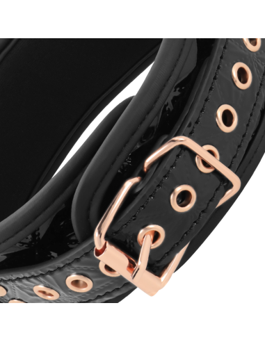 BEGME - Black Edition: Collar con Cadenas y Pinzas para Pezones de Neopreno para Placer BDSM