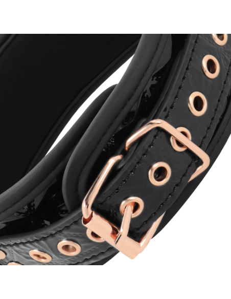 BEGME - Black Edition: Collar con Cadenas y Pinzas para Pezones de Neopreno para Placer BDSM